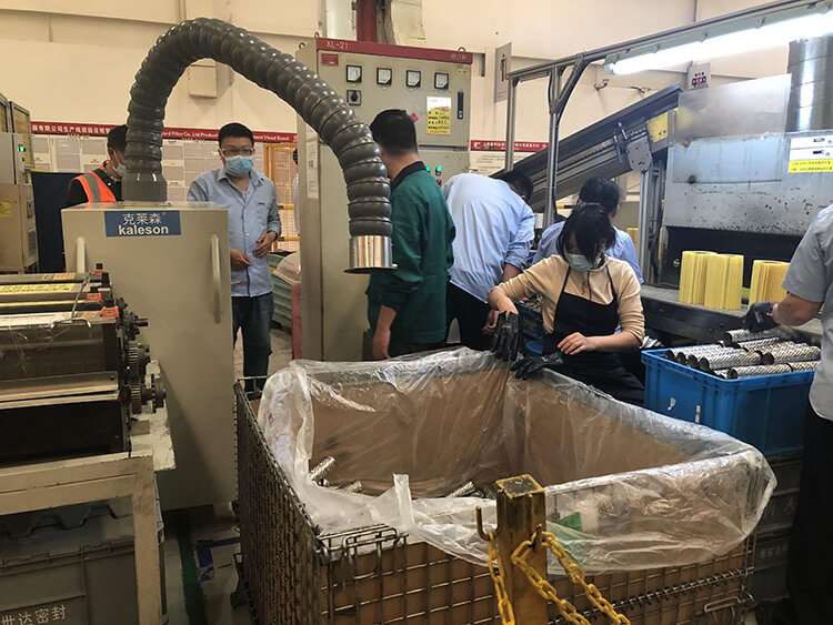 大口径工业吸尘器扬尘收集现场